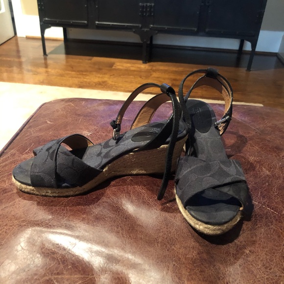 COACH ANKLE STYLE WEDGE SANDALS - Picture 2 of 5